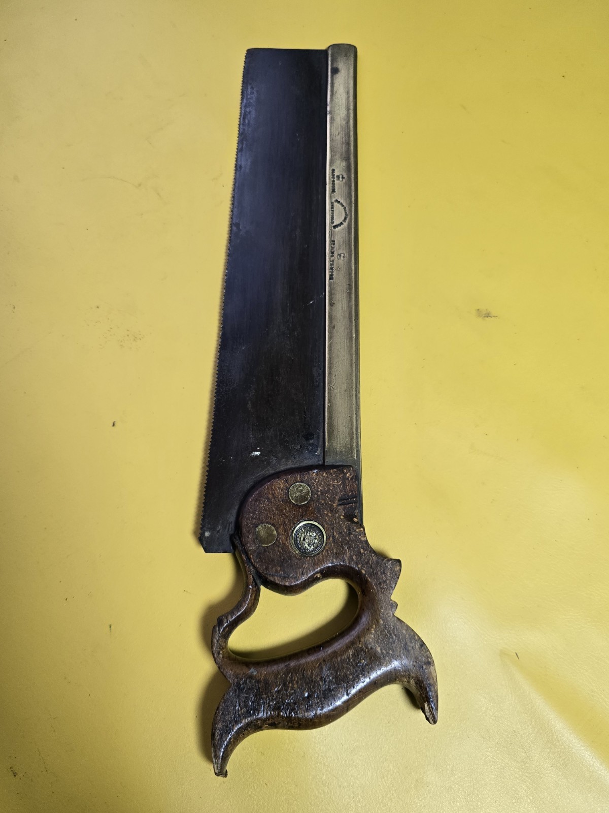 Rare Constantine Bros 14" Brass Back Saw Made In Sheffield