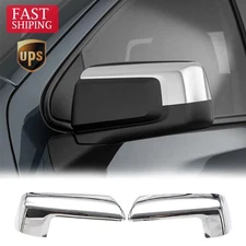 Chrome Replacement Side Mirror Cover Cap For Chevy Silverado 2019-2024 Sierra