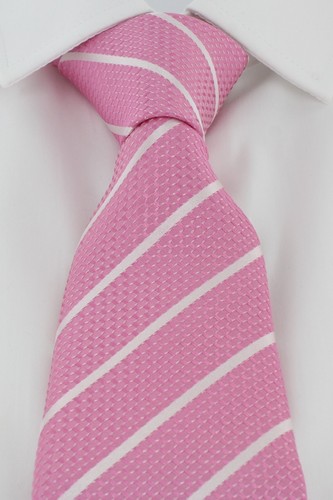 Michelsons of London Classic Single Stripe Silk Tie - Picture 6 of 18