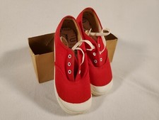 Vintage Dead Stock Tennies Canvas Tennis Shoe Sneakers Children Size 12 Red