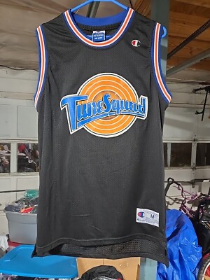 Michael Jordan #23 Tune Squad Black Jersey Stitched Men's Med