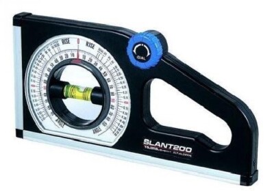 Protractor Tajima Magnetic Slant 100/200, 150 Mm, Aluminum/Plastic, 0 - 130 °
