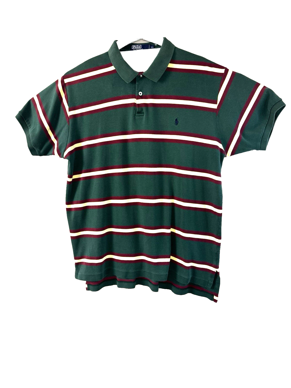 Polo Ralph Lauren vintage camicia XL verde marrone giallo pony anni 90 preparazione edera vecchi so