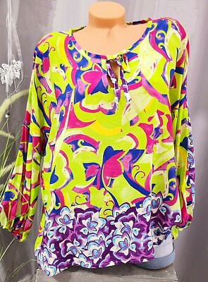 Italy Blogger Oversize Damen Hippie Boho Hängerchen Bluse Shirt Grün 38,40 42   