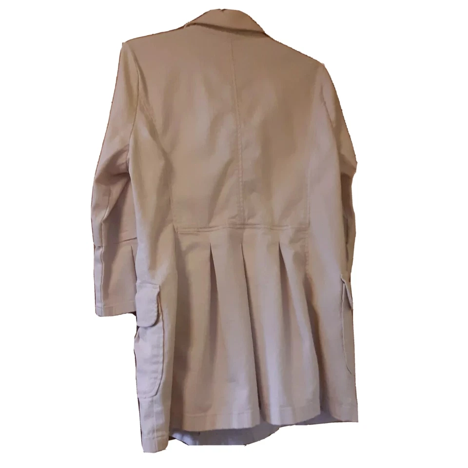 Chaqueta Ambition Para Mujer XL Marfil Color Crema Manga 3/4 Bolsillos Botones Foto 4 de 4