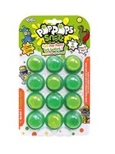 Bandai - Poppops - Deluxe Pack of 12 Poppops Snotz - 12 Green Slime Bubbles to