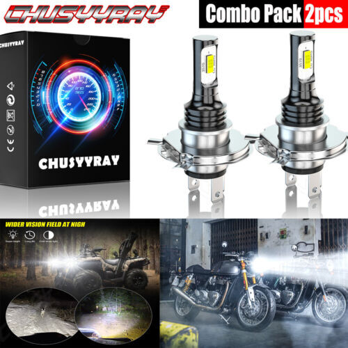 2x Super LED light bulbs for 1997-2004 Kawasaki KLF300C Bayou 4x4 ATV headlight - Bild 1 von 24