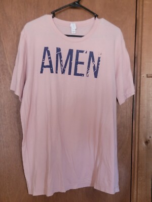 Bella + Canvas ''Amen'' T-shirt Pink Size Xl