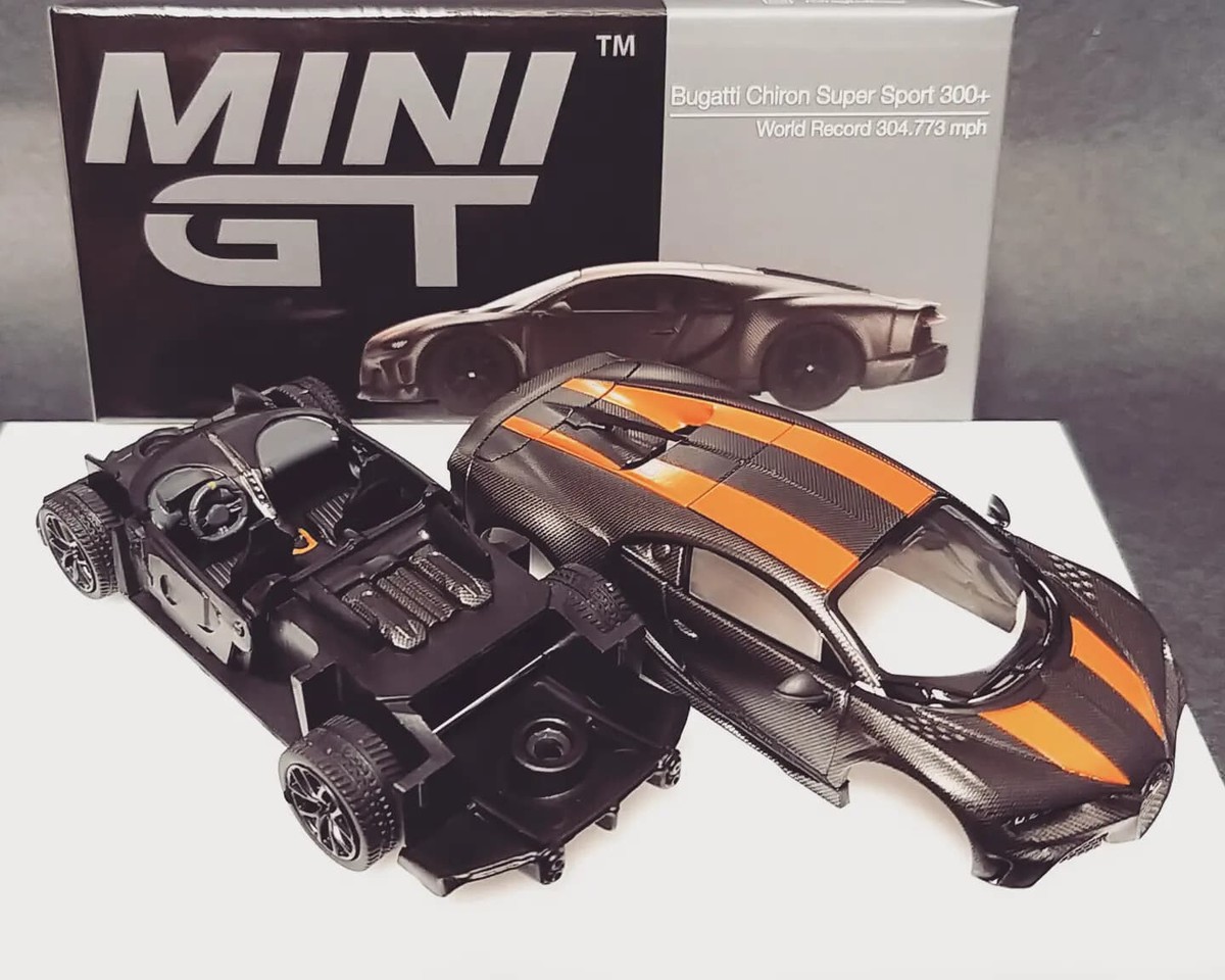 ミニカー MINI GT Bugatti Chiron Super Sport 300+ MINI GT Bugatti Chiron Super Sport 300+ World Record ( hand
