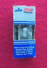 Leviton CS220-2WS White 20A 277V Double Pole Toggle AC Quiet Switch 4.06 H in.