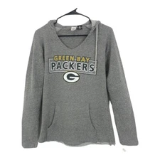NFL Team Apparel Womens Size Small Green Bay Packers Football Gray Hooded Top