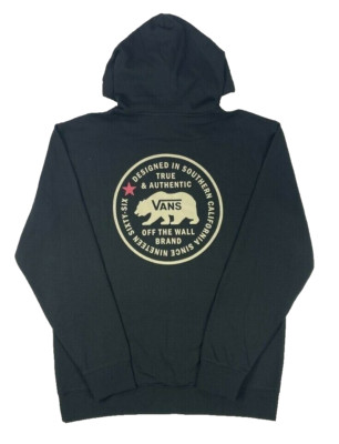VANS OFF THE WALL BRAND BLACK BEAR LOGO PULLOVER HOODIE MEN'S MEDIUM NEW ON SALE