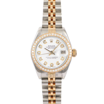 ROLEX 純正コマ　3個DATEJUSTデイトジャスト69173 79173 ROLEX LADY DATEJUST 79173 GOLD & STEEL 26MM WHITE DIAMOND DIAL
