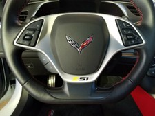 Vinyl Decal For Steering Wheel Corvette C7 Stingray Z51 - Yellow And Black