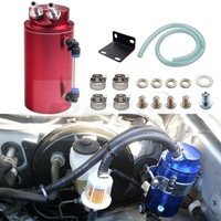 750ml Aluminum Type 1 Oil Reservoir Catch Tank Can Turbo Charged Na Red 750ml Aluminum Type 1 Oil Reservoir Catch Tank Can Turbo Charged Na Red
