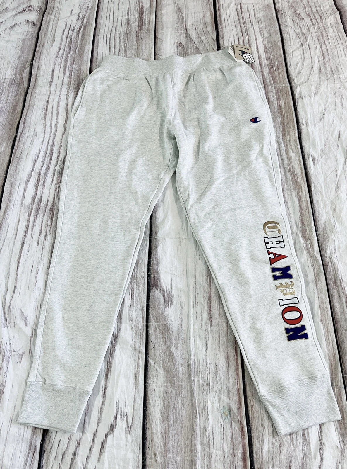 Champion Man SZ 2XLarge Reverse Weave Jogger Pant Logo Gray NWT (F)