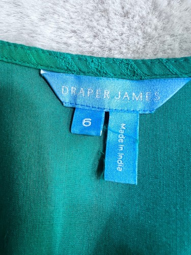 Draper James Lainey midi cotton Dobby green dress womens size 6 - Picture 3 of 6