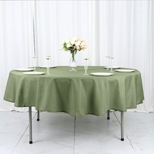 Eucalyptus Green 90" ROUND POLYESTER TABLECLOTH Wedding Party Tabletop Supplies
