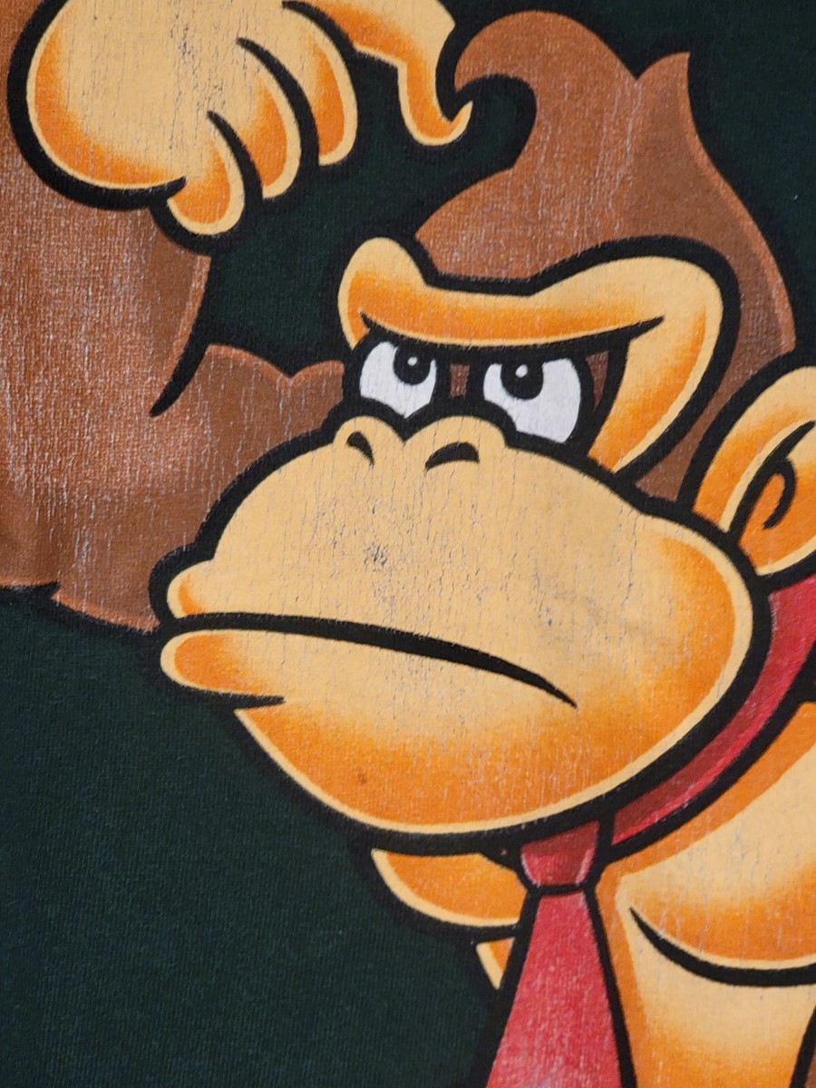 Donkey Kong Vintage Y2K Delta Super Nintendo Video Game Gamer T