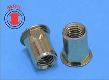 AHBI616, Steel Zinc Rivet Nut Rivnut Insert Nutsert - 3/8-16 - 10pcs