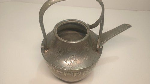 Japanese Sake Instruments- Sake Pot-Tin-made Rare No Lid Vintage - Picture 6 of 8