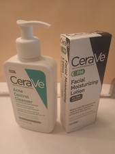 Set Of 2 CeraVe Acne Control Cleanser 8fl oz  Facial Moisturizing Lotion  NEW