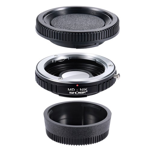K&F Concept adapter with glass for Minolta MD mount lens to Nikon F camera D300 - Picture 3 of 9