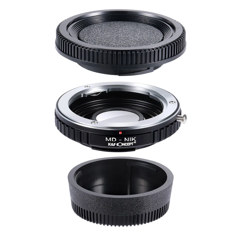 K&F Concept adapter with glass for Minolta MD mount lens to Nikon F camera D300 - Image 3 of 4