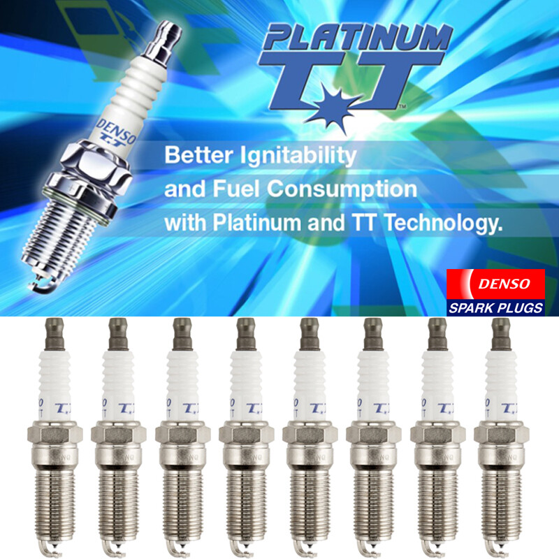Genuine DENSO Platinum TT Spark Plugs Set of 8 PTV16TT / 4513