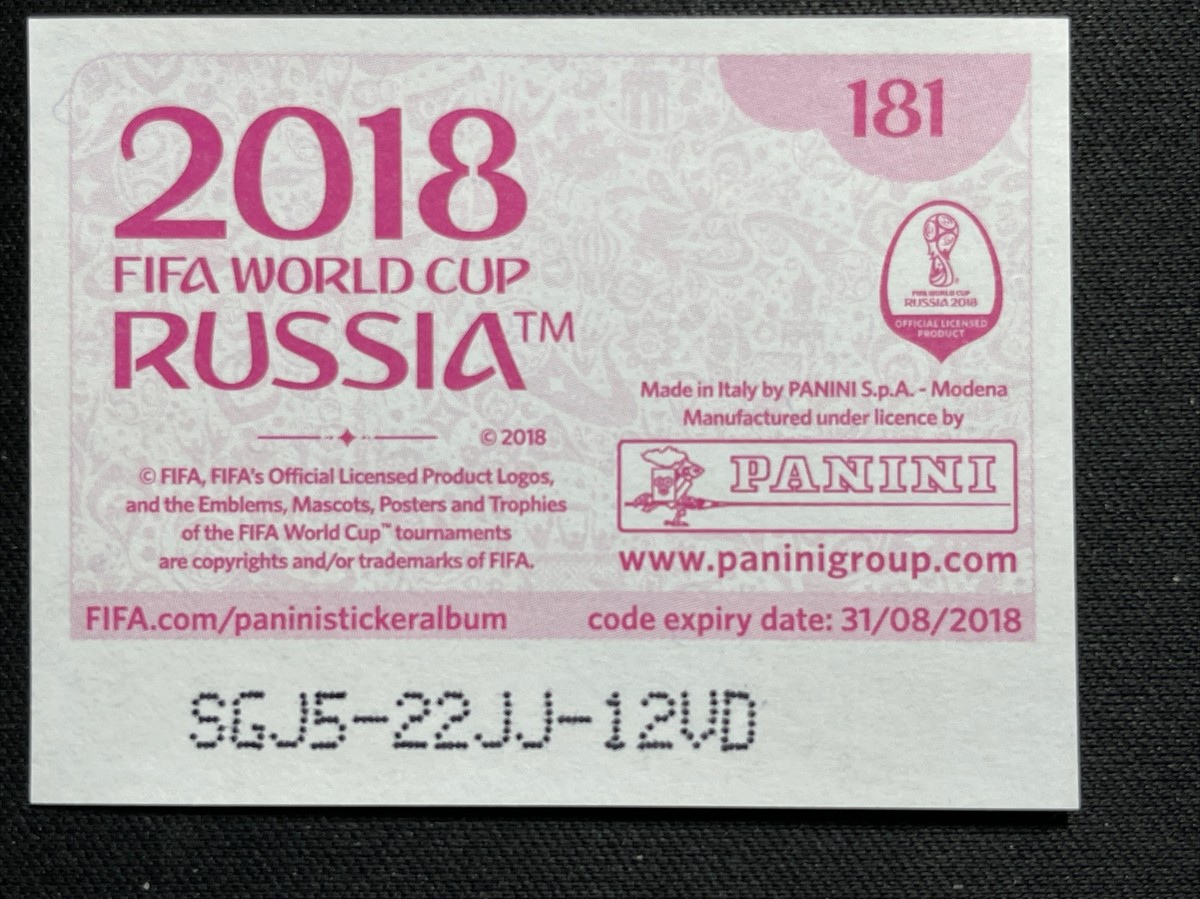 Carte Panini Coupe Du Monde 2018 – France #181 – Dos Rose – PSA 9 MINT