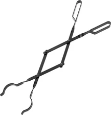 Fireplace Tongs Fire Pit Firewood Tongs Heavy Duty Iron FireTongs Camping Tools