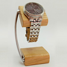 Uhrenhalter Uhrenständer Uhrenaufsteller aus gewachstem Eichenholz