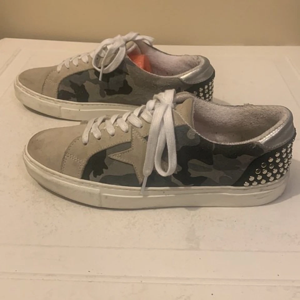 Zapatillas Steven New York Embellecidas Camufladas Para Mujer Gris Gamuza Talla 9.5 Foto 3 de 4