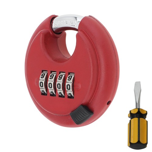 Cadenas à Combinaison 4 Chiffres 70mm - Serrure Robuste Extérieur Avec Anse Acier, Idéal Clôture Portail Stockage