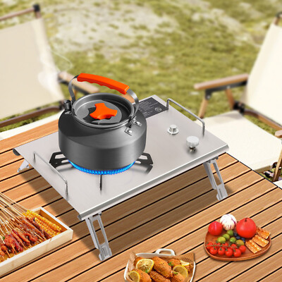 Portable 13,648 BTU Gas Stove, Stainless Steel, Single-Burner