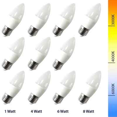 E27 LED Leuchtmittel Kerze Glühbirne Lampe 1W 4W 6W 8W warm- neutral- kaltweiß