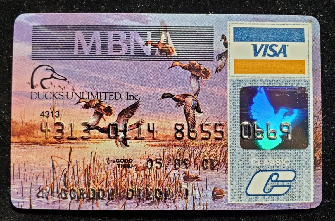 MBNA Ducks Unlimited Visa Credit Card Exp 1989 Our Cb1002 EBay