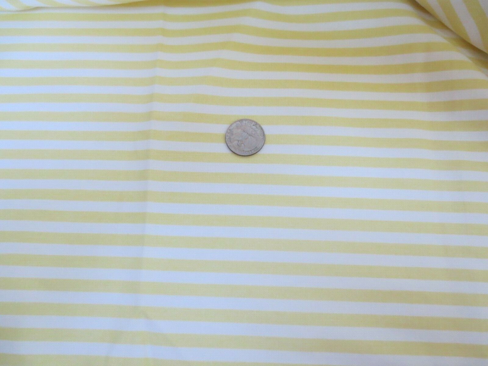 Vintage yellow stripe barkcloth type fabric Bloomcraft 