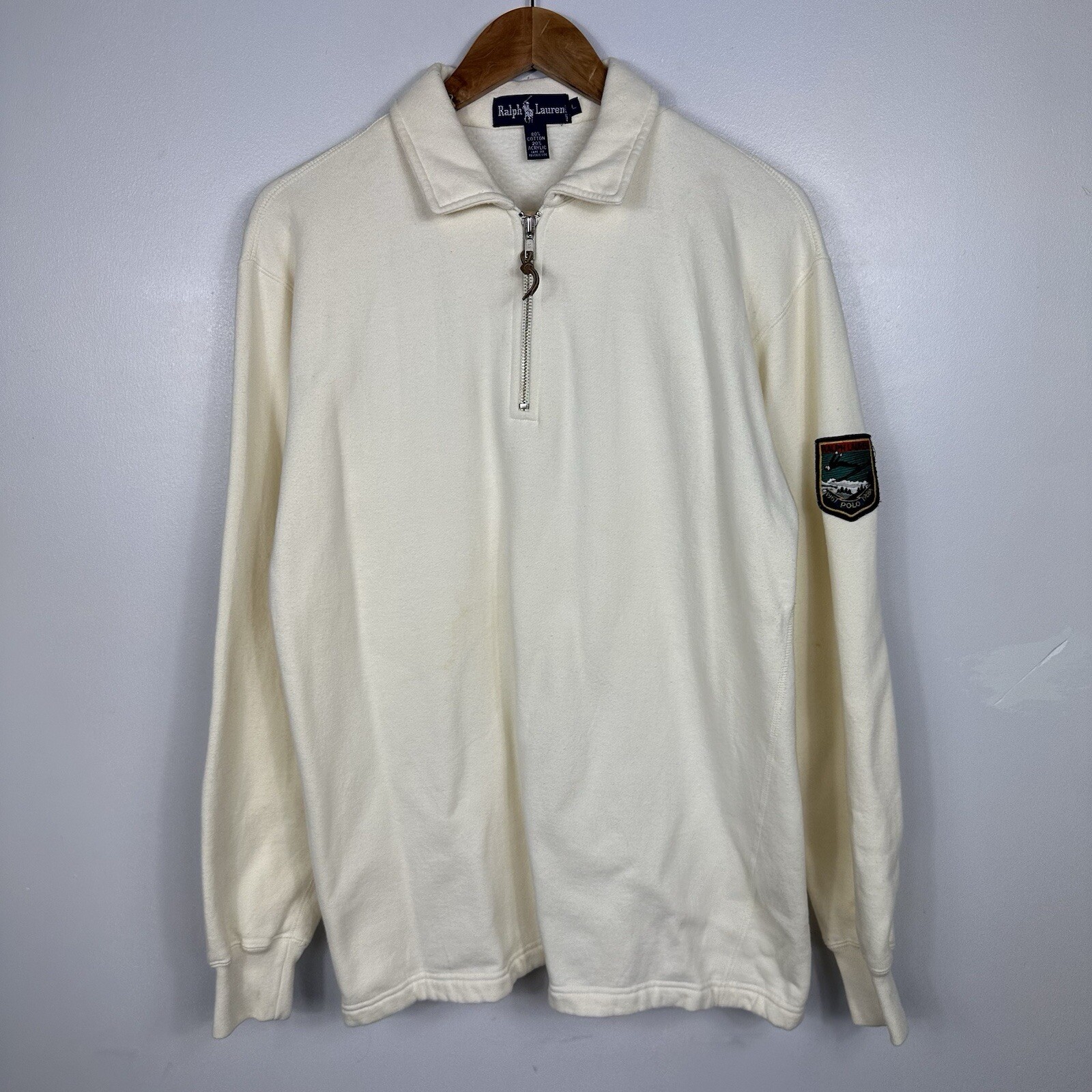 Vintage Polo Ralph Lauren Quarter Zip, Suicide Ski, Womens Large, Mens Medium