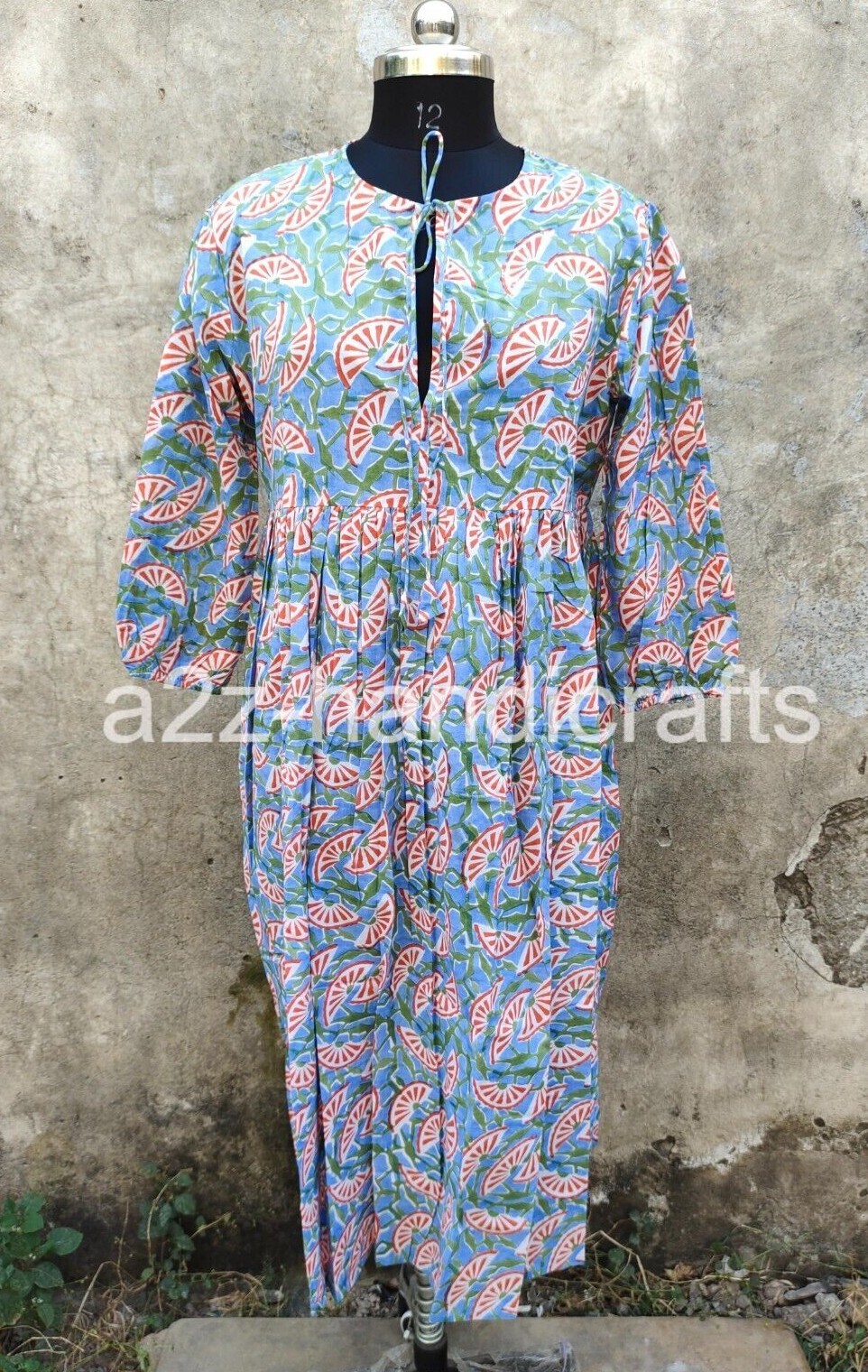 Bohemio Estilo Nuevo Diseño Floral Bloque Estampado Sexy Mujer Vestido Ropa de