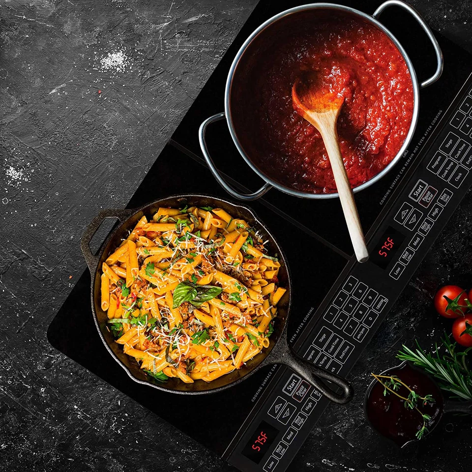 Double Induction Cooktop, Powerful 1800W, 2 Large 8” Heating Coils, Independent - Image 4 of 4