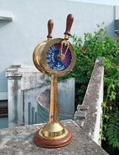 Telegrafo vintage in ottone con motore per nave di Chadboam Liverpool