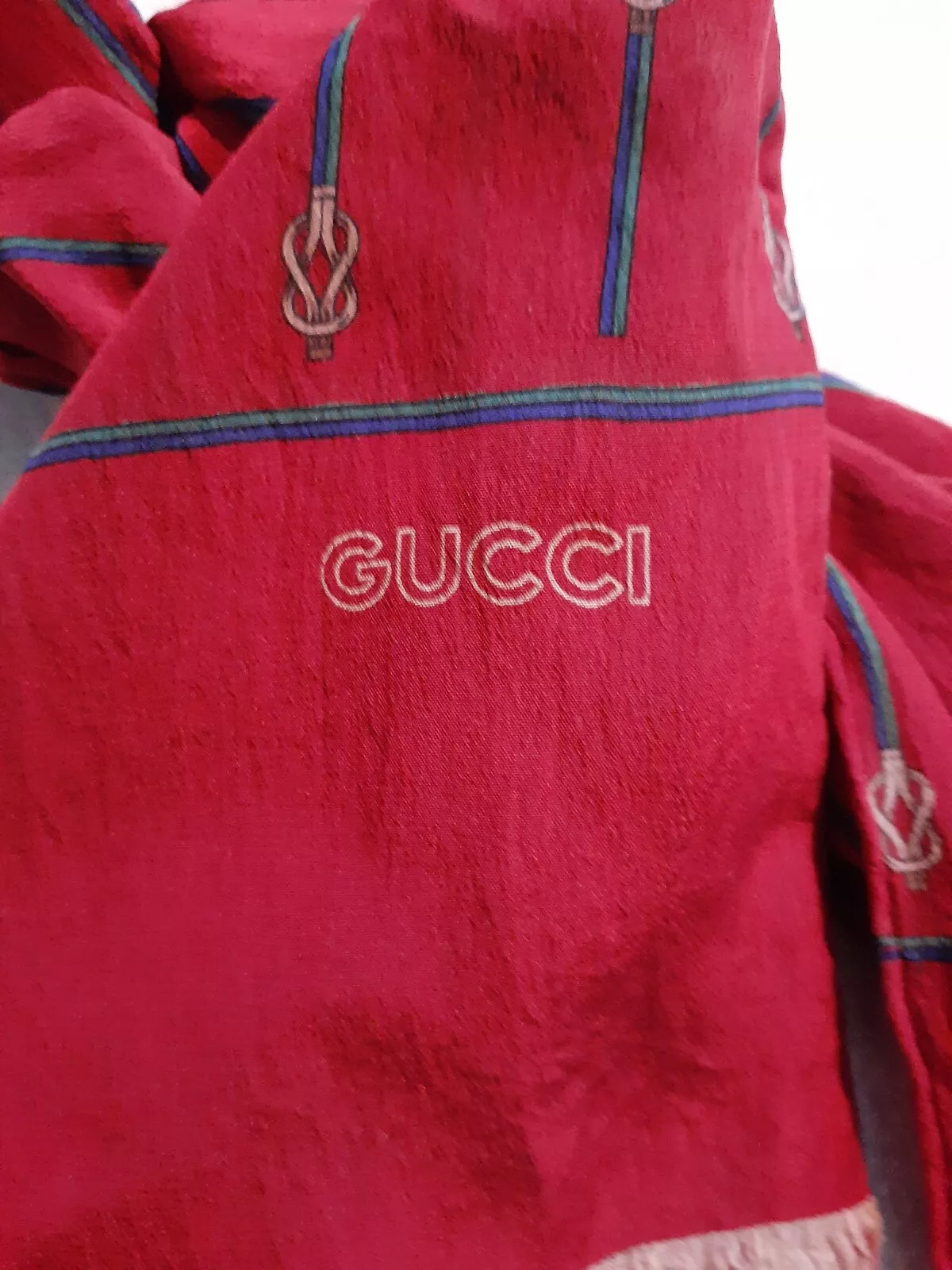 Écharpe vintage Gucci rare 100 % soie