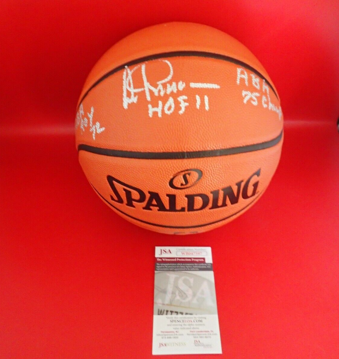 Artis Gilmore Autographed Signed Spalding Basketball W/ 3 Inscriptions JSA WB047597 
