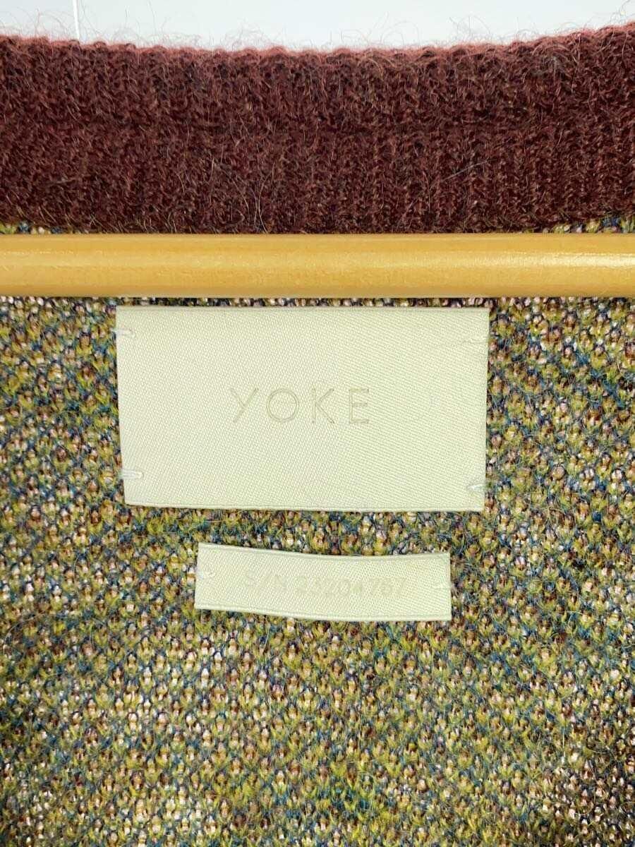 YOKE CARDIGAN 3COLOR JACQUARD MOHAIR 3 BORDEAUX Used | eBay YOKE CARDIGAN 3COLOR JACQUARD MOHAIR 3 BORDEAUX Used | eBay