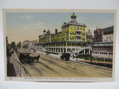Vintage Early 1900's Postcard Sea Side Hotel and Pennsylvania