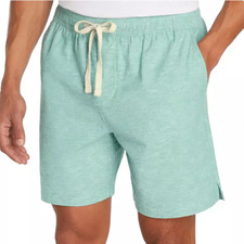 GAP Mens Pull-On Linen Shorts GREEN Size MEDIUM Adj Waist Pockets Comfort NEW