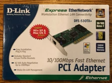 D-Link DFE-530TX+ 10/100Mbps Fast Ethernet PCI Adapter for PC/Mac Drivers New!