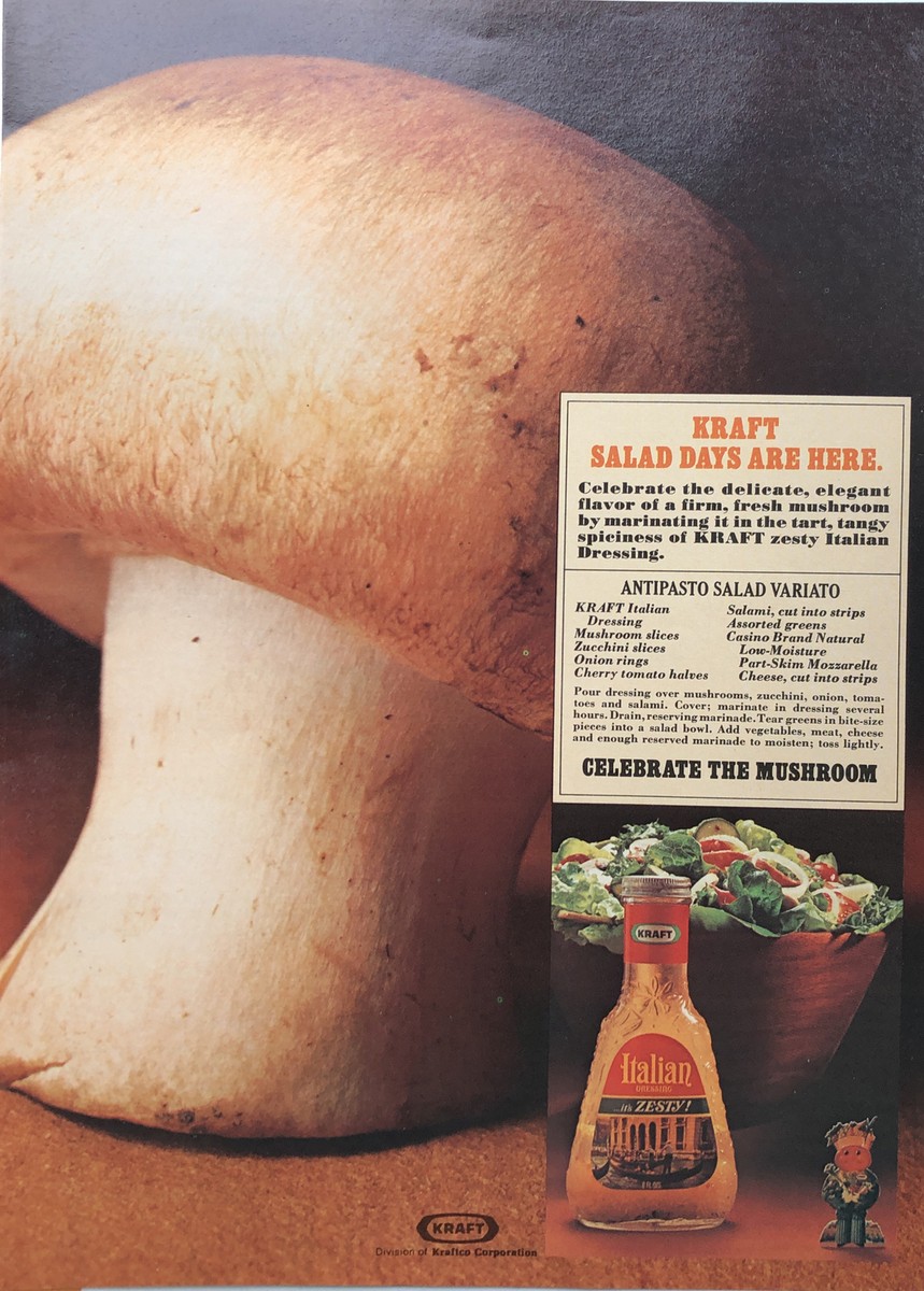 1970年　 KRAFT クラフトサラダガール 1976 Kraft Zesty Italian Salad Dressing VTG 1970s PRINT AD