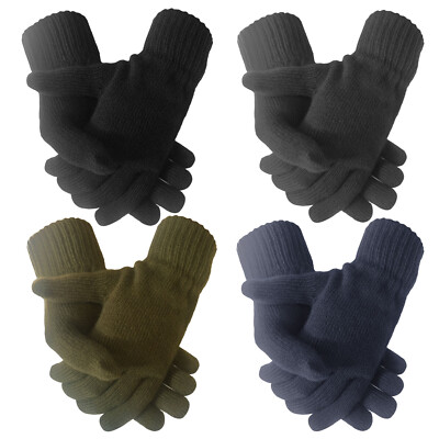 HERREN WARM WINTER WEICH GESTRICKT THERMO STRETCH HANDSCHUHE PRAKTISCHER ESSENTIELLER HANDSCHUH